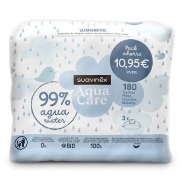 Suavinex Aqua Care Toallitas 99% Aqua Triplo 3x60 Uds Suavinex Aqua Care Toallitas 99% Aqua Triplo 3x60 Uds