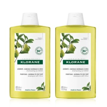 Klorane Champu Ligereza a la Pulpa de Cidra Duplo 2x400ml Klorane Champu Ligereza a la Pulpa de Cidra Duplo 2x400ml