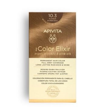 Apivita Tinte Permanente 10.3 Rubio Platino Dorado Apivita Tinte Permanente 10.3 Rubio Platino Dorado