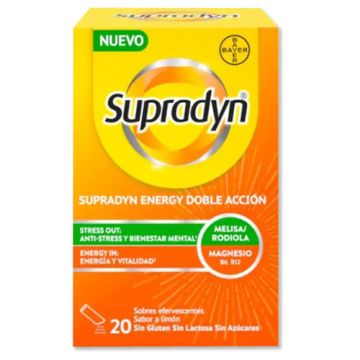Supradyn Energy Doble Accion Limon 20 Sobres Efervescentes Supradyn Energy Doble Accion Limon 20 Sobres Efervescentes