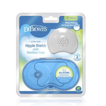 Dr Browns Protector de Pezon con Caja Esterilizadora T2 2 Uds Dr Browns Protector de Pezon con Caja Esterilizadora T2 2 Uds