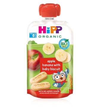 Hipp Pure Frutas Bio Manzana, Platano y Galleta 100gr Hipp Pure Frutas Bio Manzana, Platano y Galleta 100gr